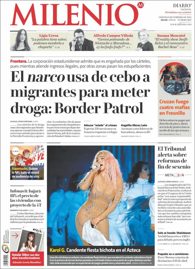 Portada de Milenio (México)