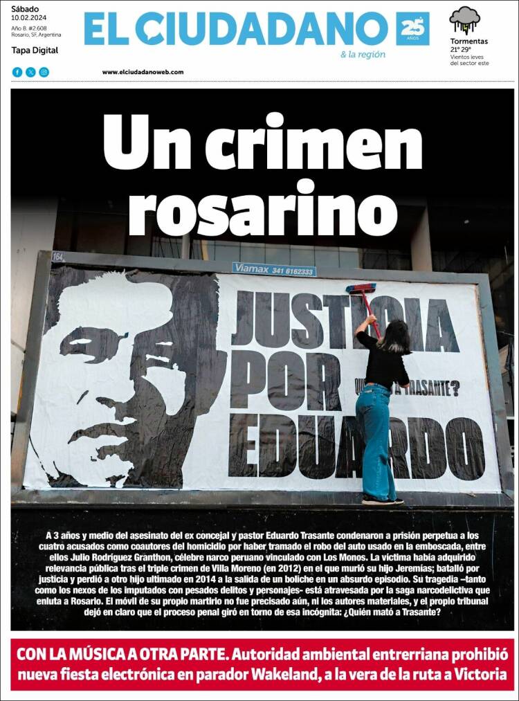 Portada de Diario El Ciudadano (Argentina)