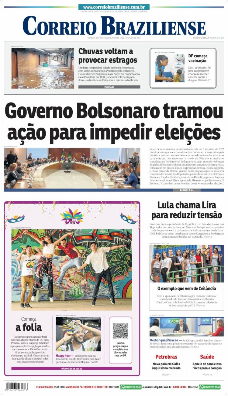 Portada de Correio Braziliense (Brasil)