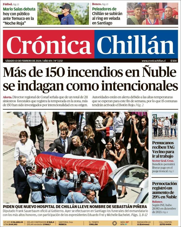 Portada de Crónica Chillán (Chile)