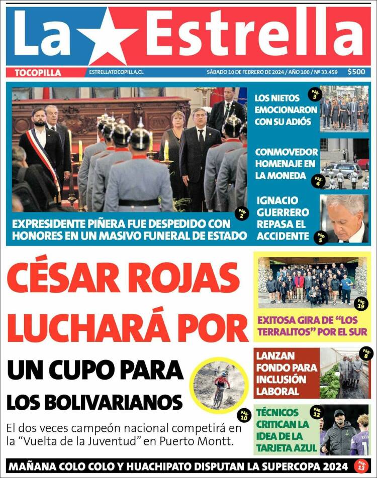 Portada de La Estrella de Tocopilla (Chile)
