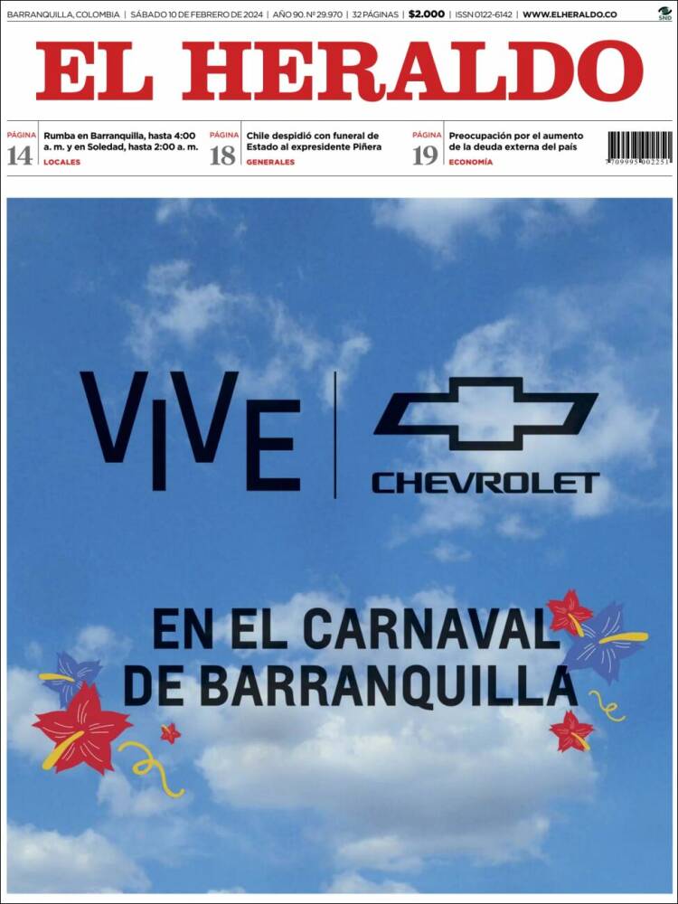 Portada de El Heraldo (Colombia)