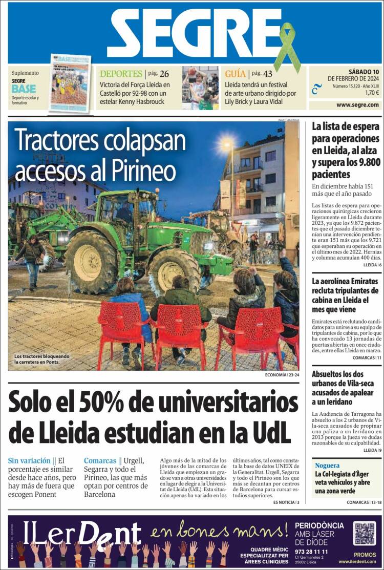 Portada de Segre  (España)