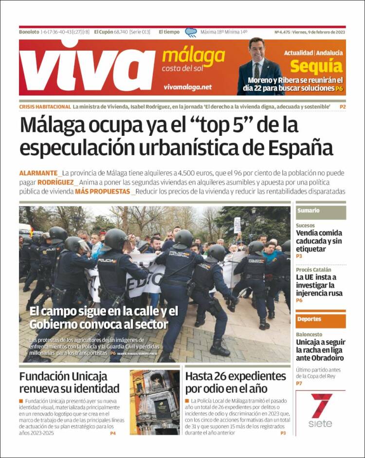 Portada de Viva Málaga (España)