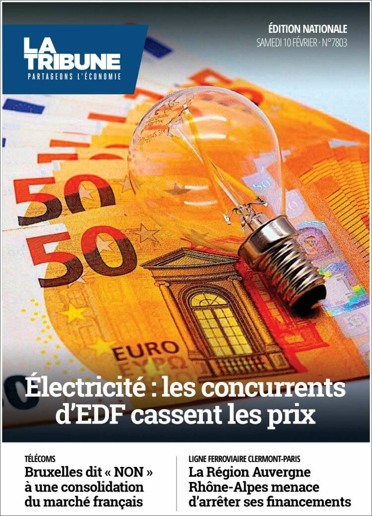 Portada de La Tribune (Francia)