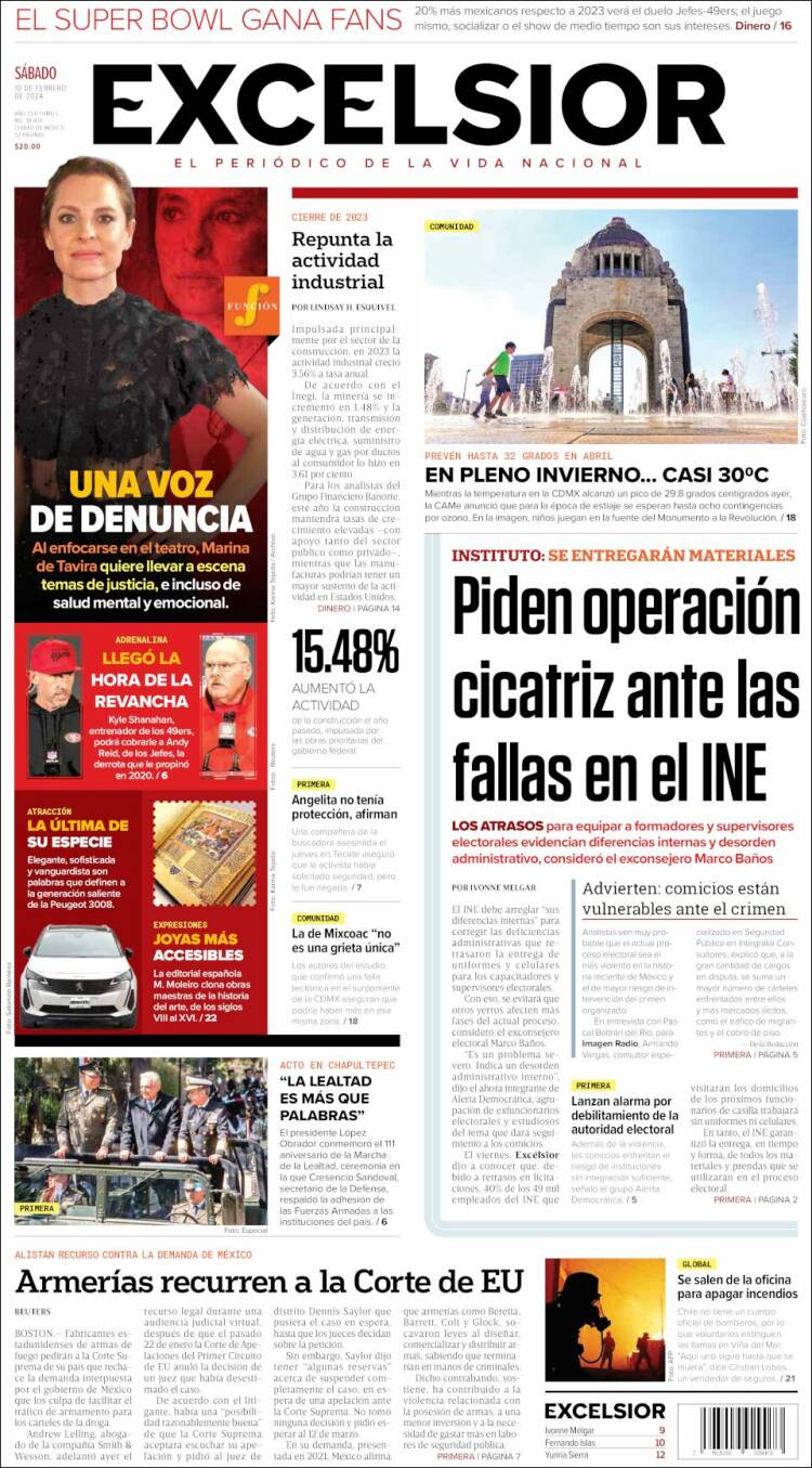 Portada de Excelsior (México)