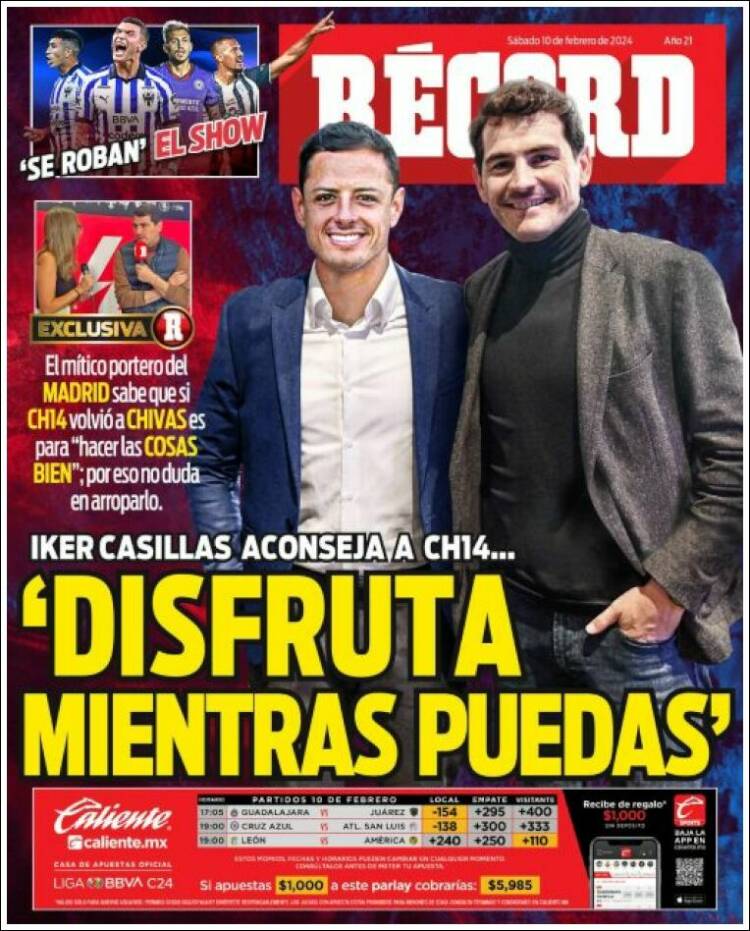 Portada de Record (México)