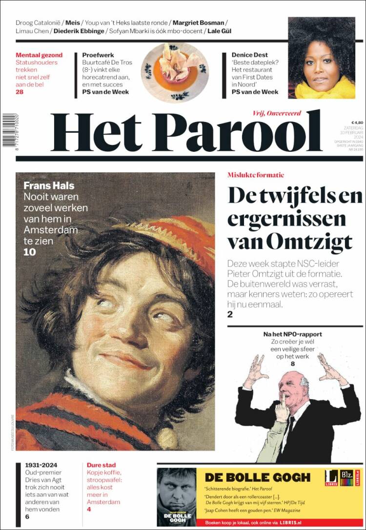 Portada de Het Parool (Pa&iacute;ses Bajos)