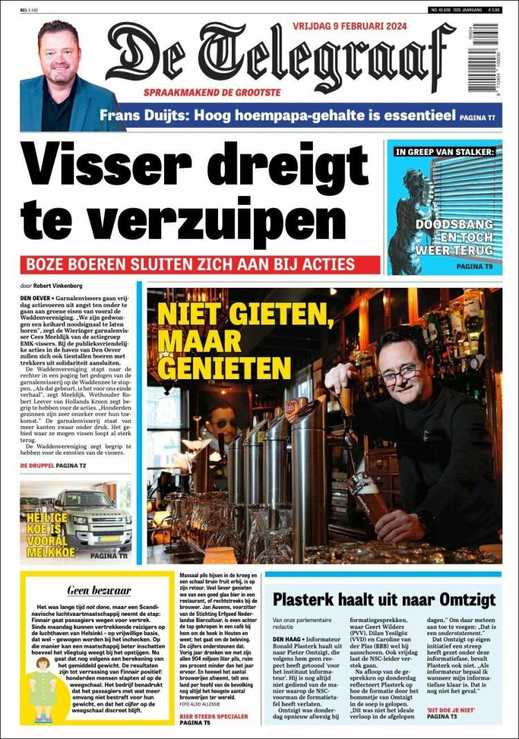 Portada de De Telegraaf (Pa&iacute;ses Bajos)