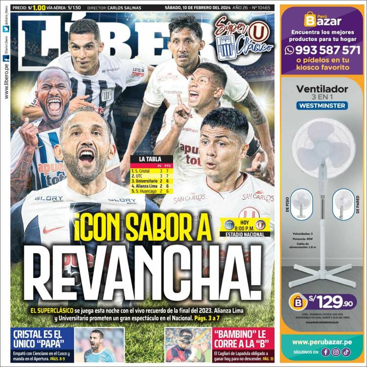 Portada de Líbero (Per&uacute;)