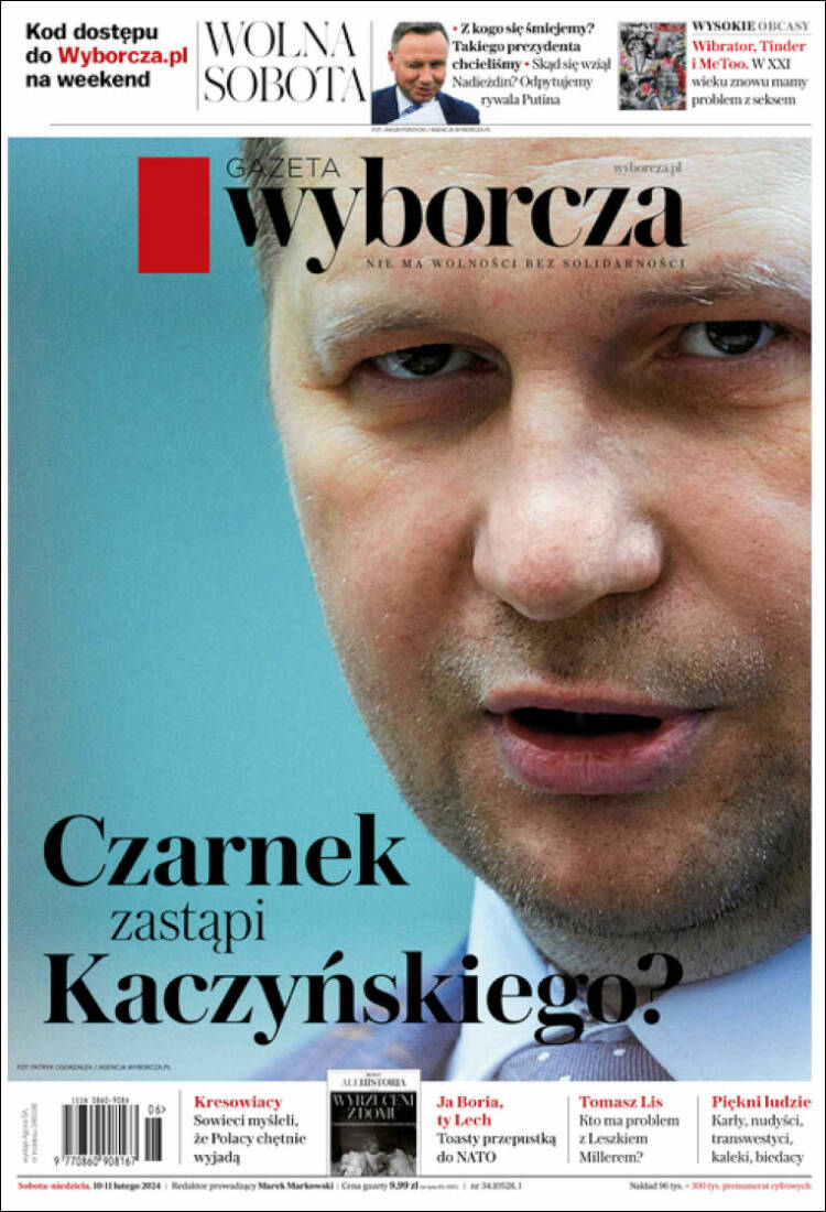 Portada de Gazeta Wyborcza (Polonia)