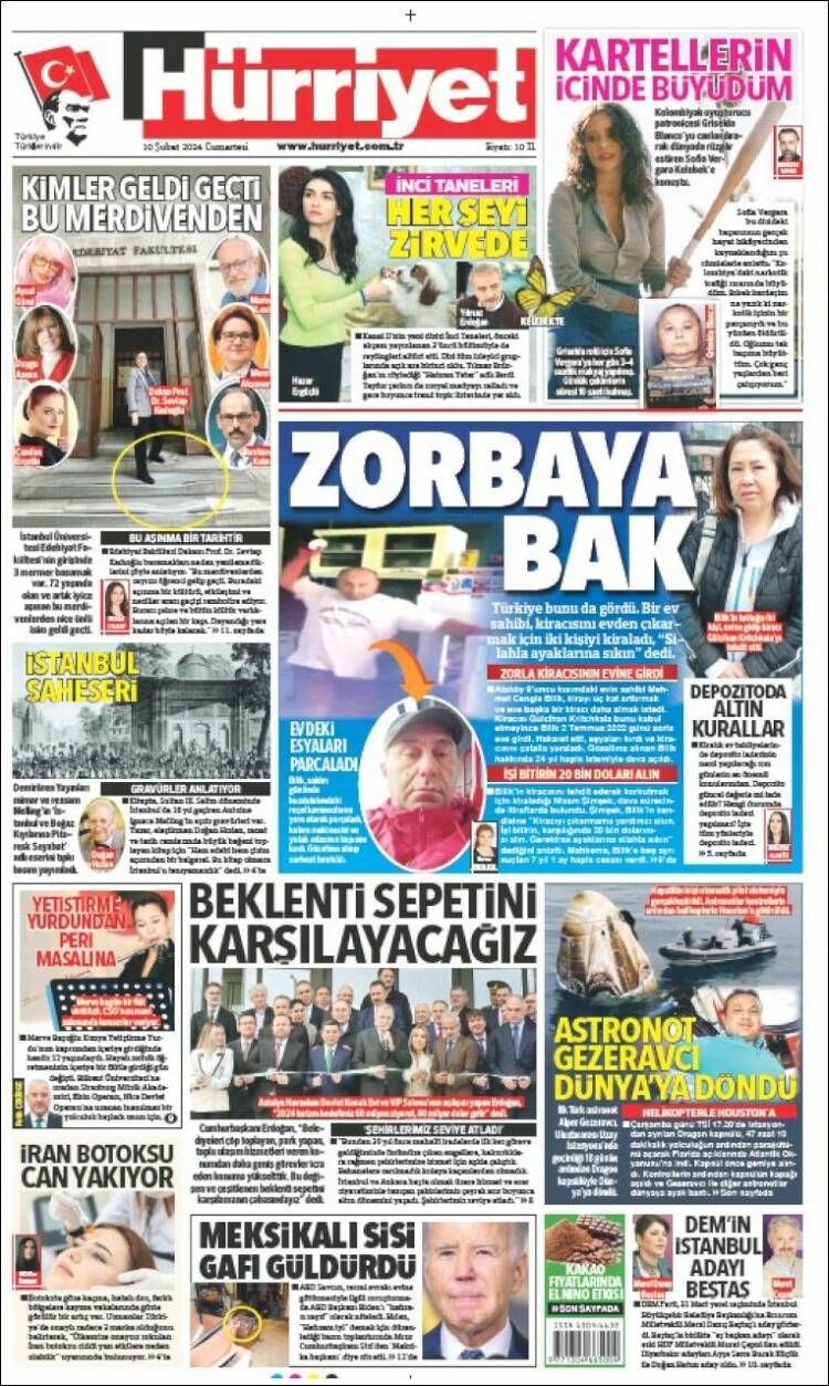 Portada de Hürriyet (Turqu&iacute;a)