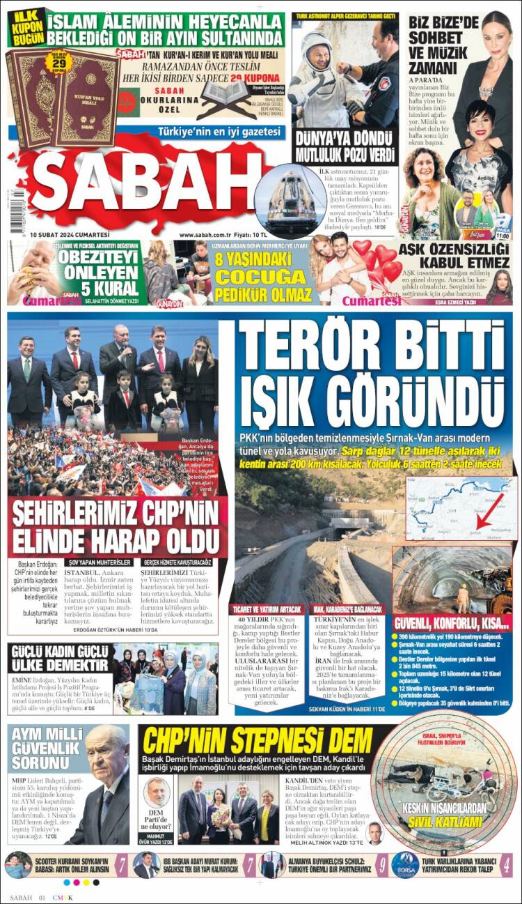 Portada de Sabah (Turqu&iacute;a)