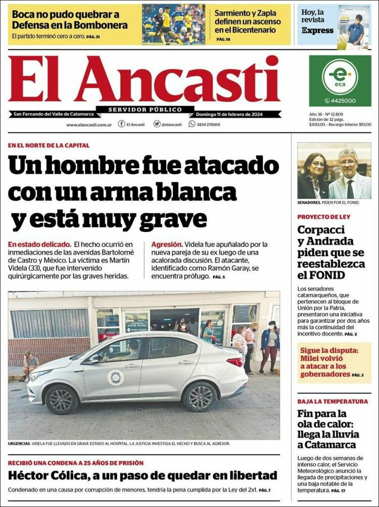 Portada de El Ancasti (Argentina)