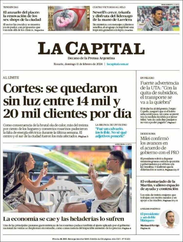 Portada de La Capital - Rosario (Argentina)