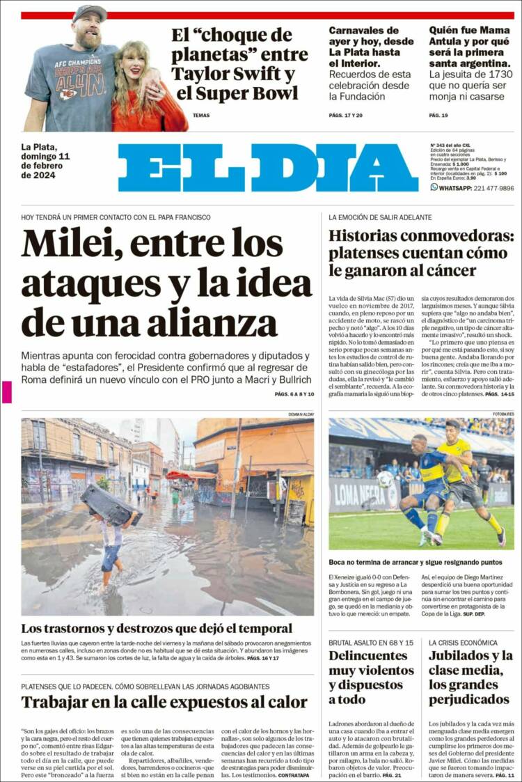 Portada de El Día de la Plata (Argentina)