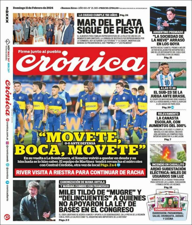 Portada de Diario El Libertador (Argentina)