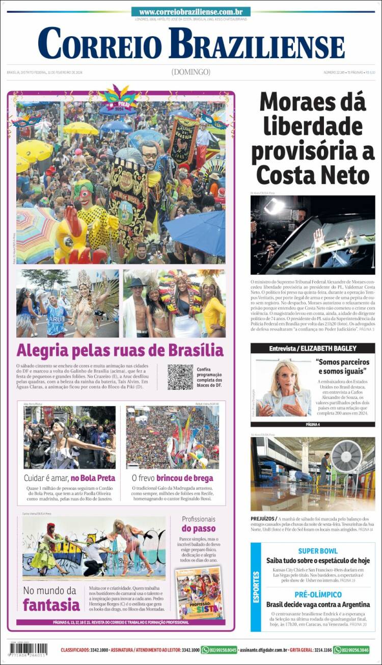Portada de Correio Braziliense (Brasil)