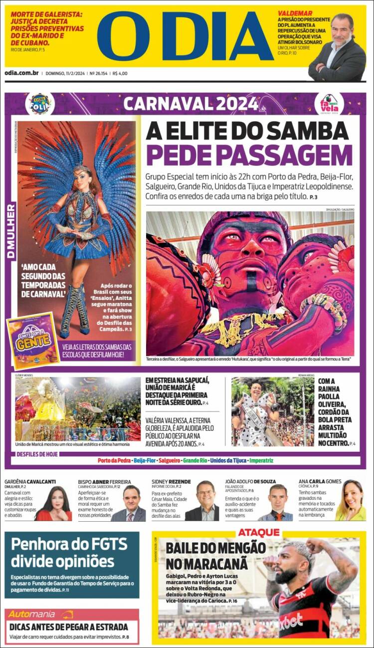 Portada de O Dia (Brasil)