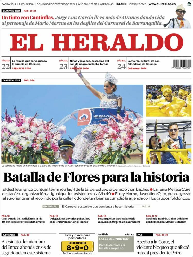 Portada de El Heraldo (Colombia)