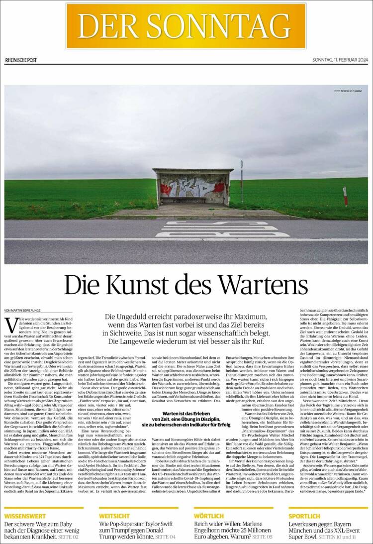 Portada de Rheinische Post (Alemania)