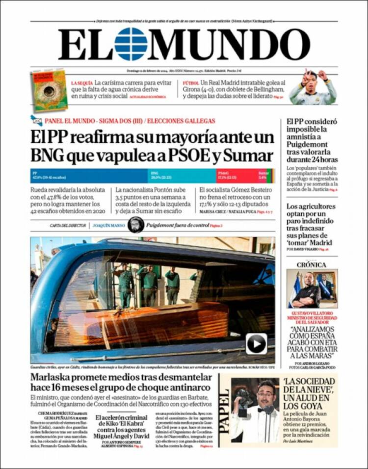 Portada de El Mundo (Espa&ntilde;a)