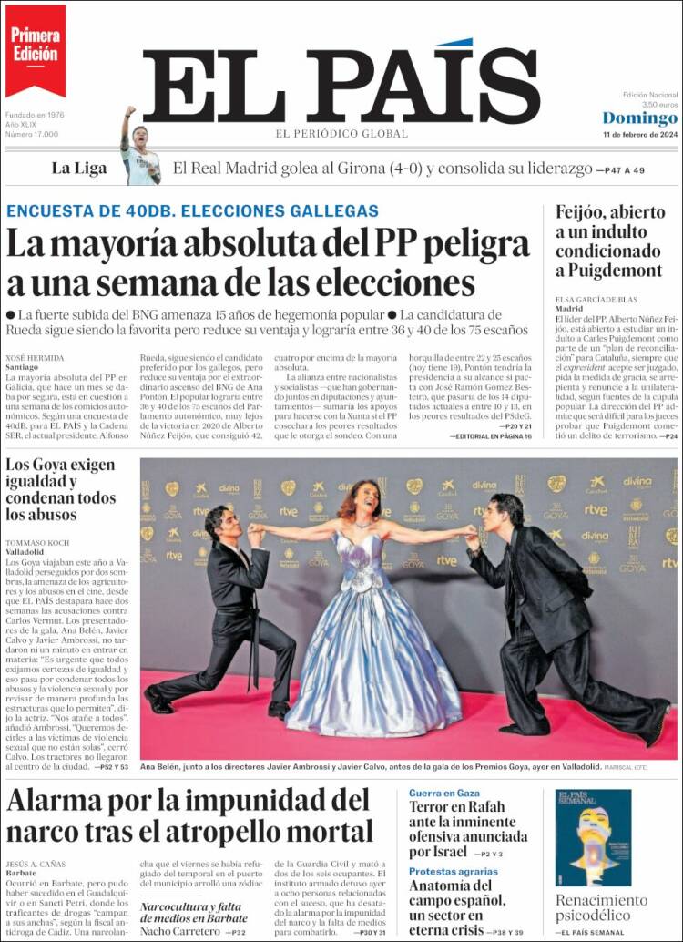 Portada de El País (Espa&ntilde;a)