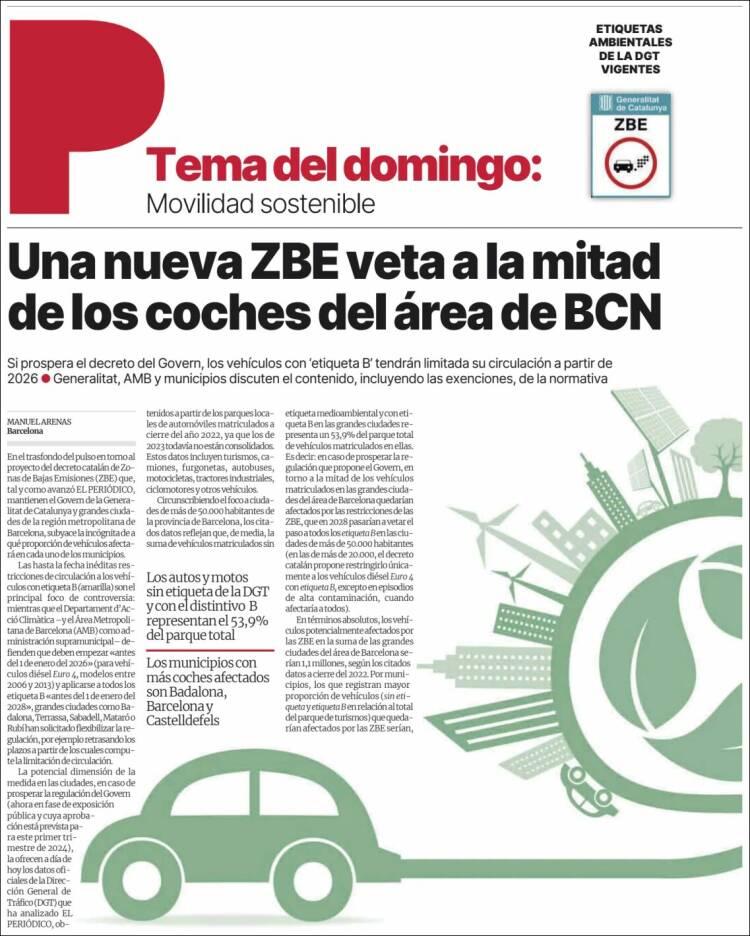 Portada de El Periódico (Espa&ntilde;a)