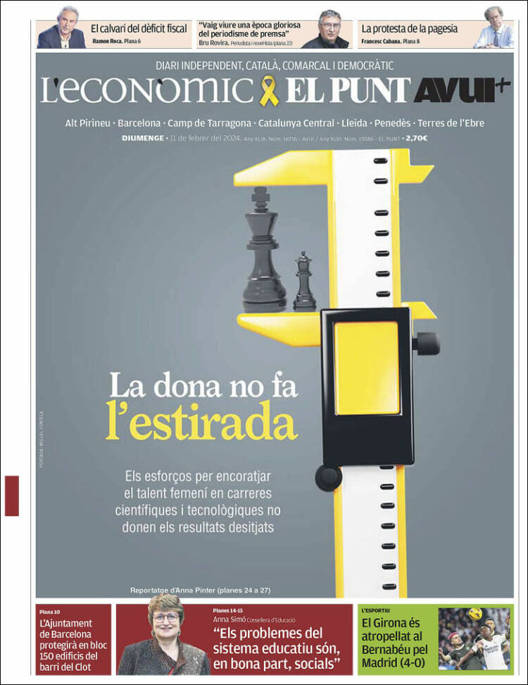 Portada de El Punt Avui (España)
