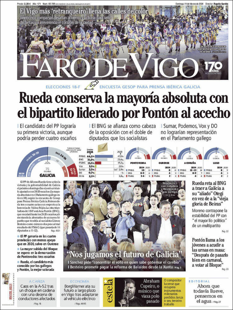 Portada de Faro de Vigo (España)