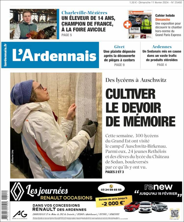 Portada de L'Ardenais (Francia)