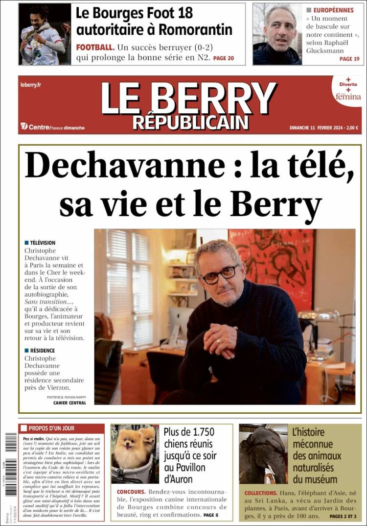 Portada de Berry Republicain (Francia)