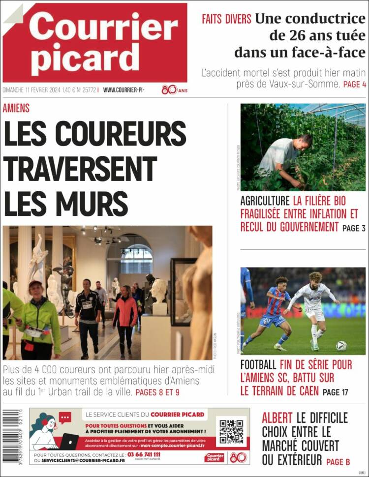 Portada de Courrier Picard (Francia)