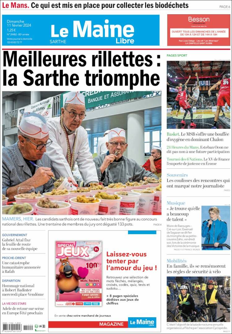 Portada de Le Maine Libre (Francia)