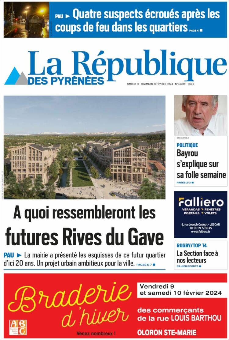 Portada de La République des Pyrénées (Francia)