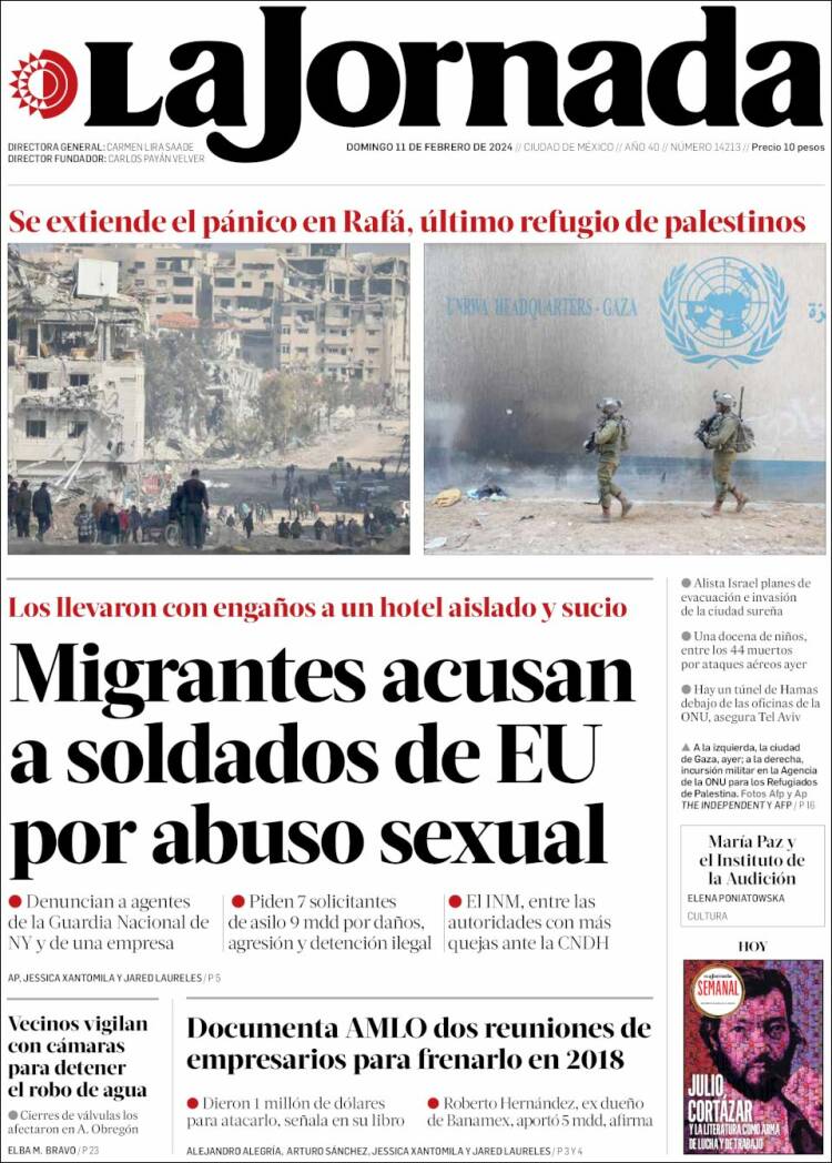 Portada de La Jornada (M&eacute;xico)