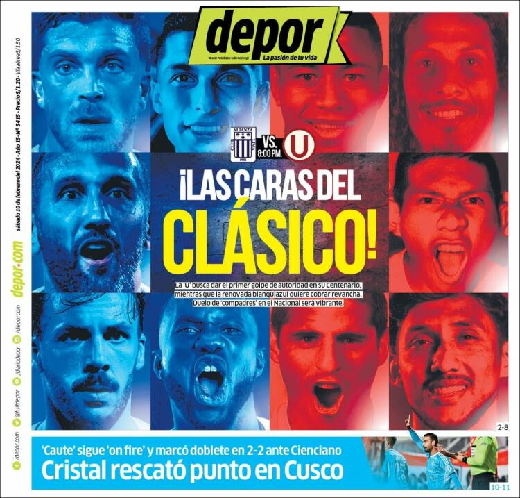 Portada de Depor (Per&uacute;)
