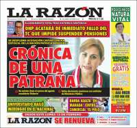 Portada de La Razón (Per&uacute;)