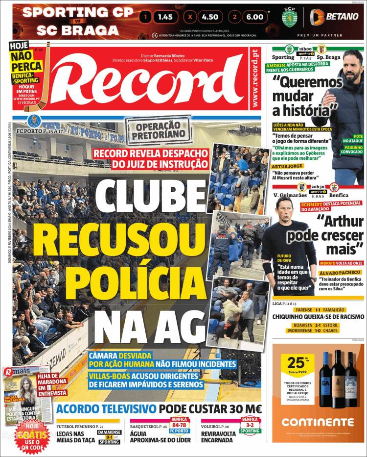 Portada de Jornal de Negócios (Portugal)