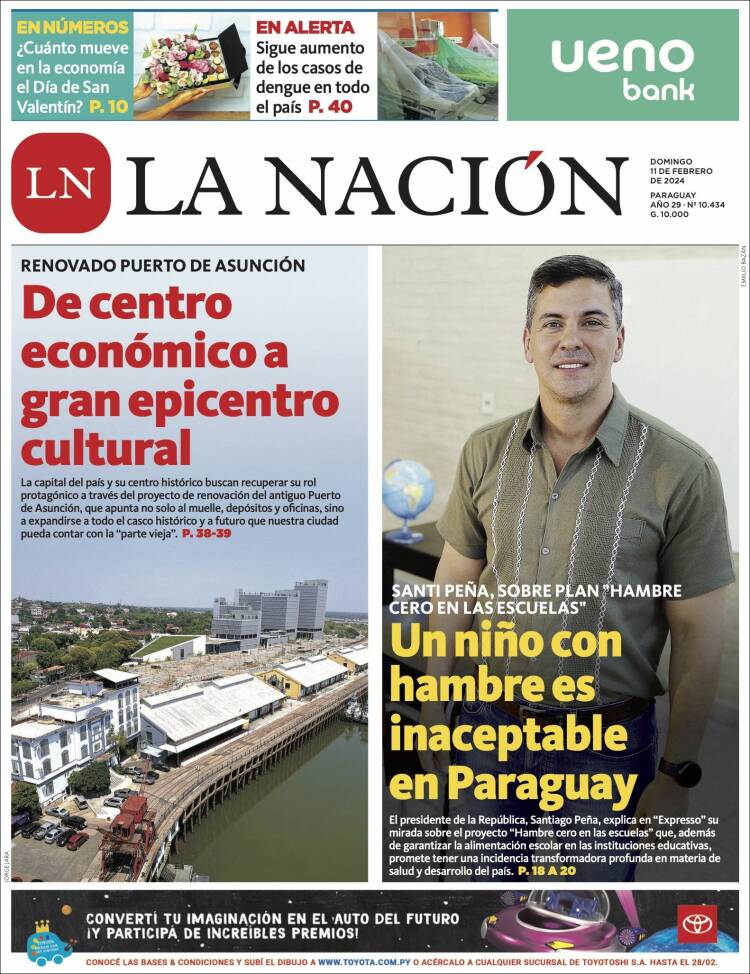 Portada de La Nación (Paraguay)
