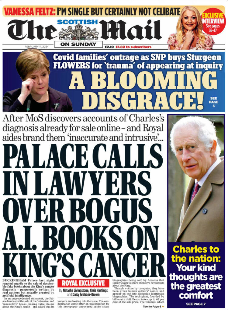 Portada de Scottish Daily Mail (Reino Unido)