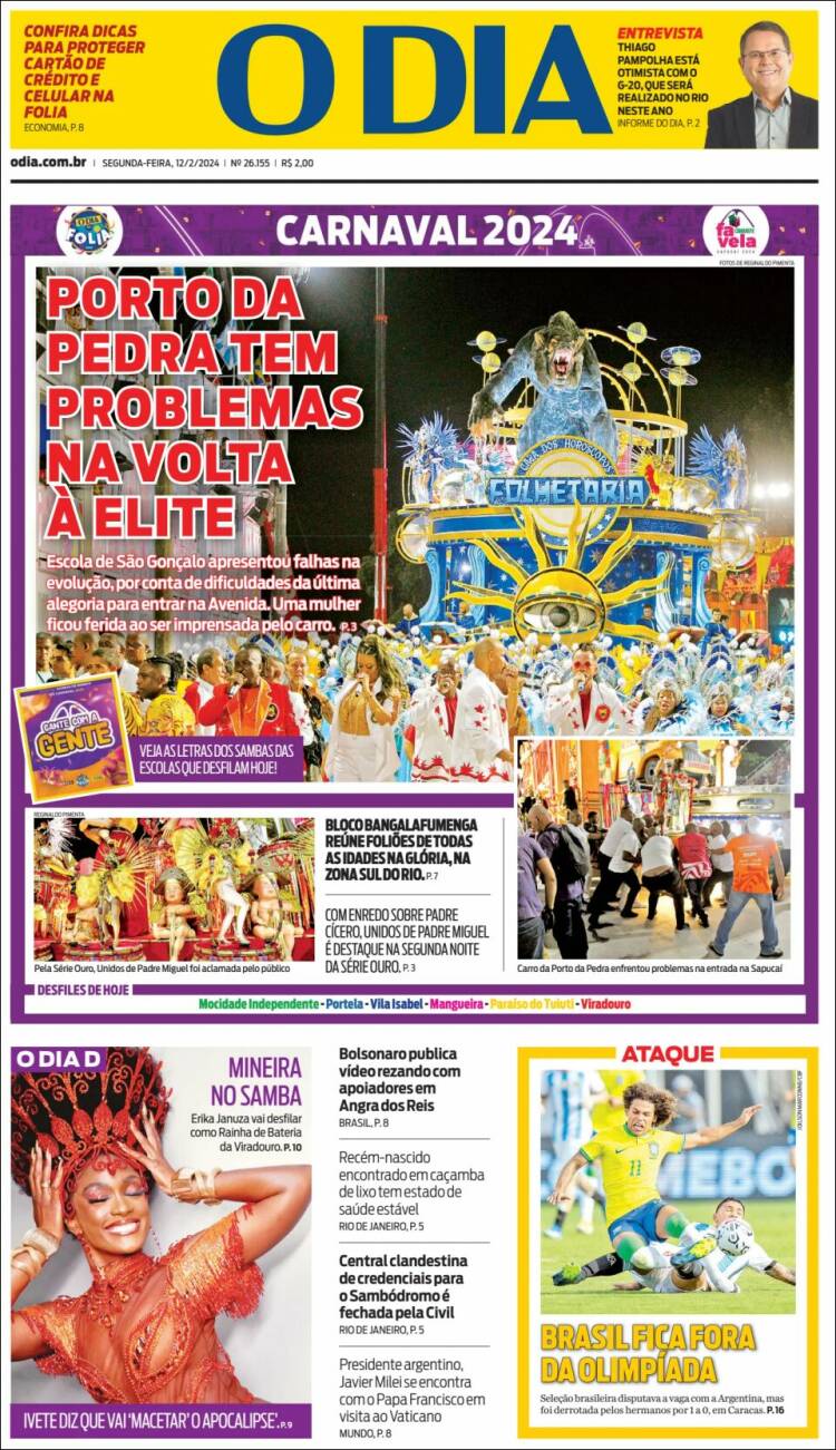 Portada de O Dia (Brasil)