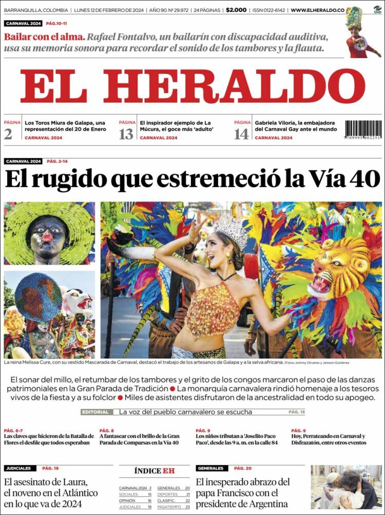 Portada de El Heraldo (Colombia)