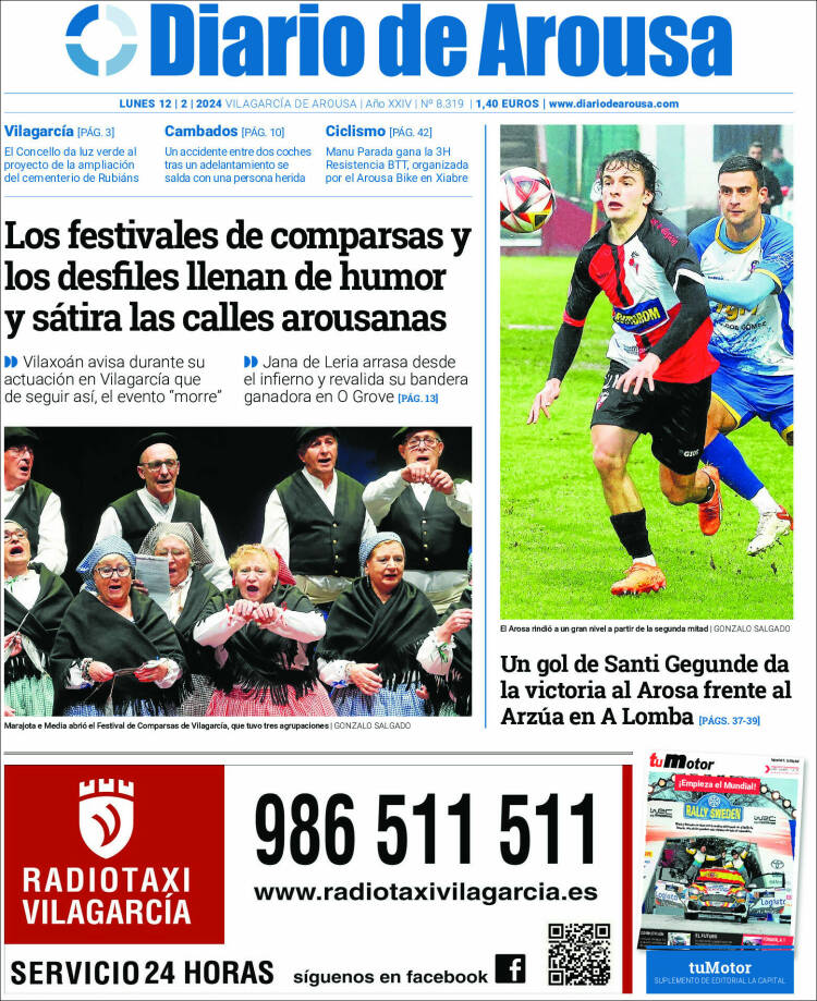 Portada de Diario de Arousa (España)