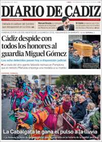 Portada de Diario de Cádiz (España)