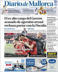 Portada de Diario de Mallorca (España)