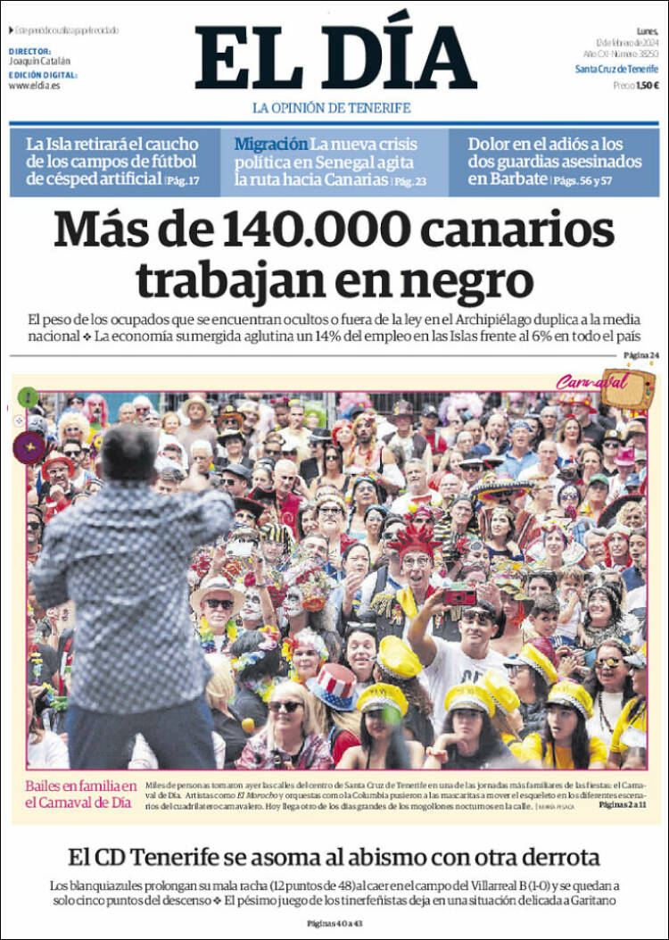 Portada de El Día (España)