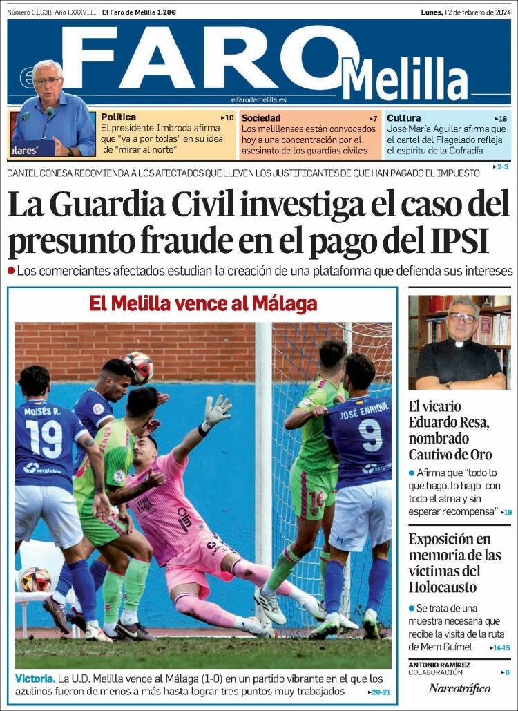 Portada de El Faro de Melilla (España)