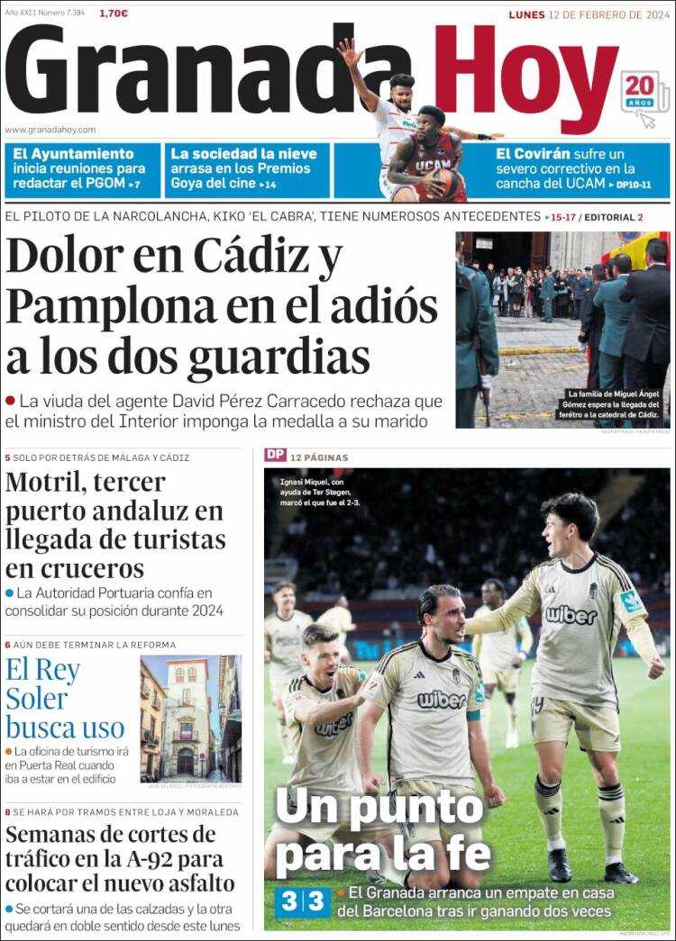 Portada de Granada Hoy (España)