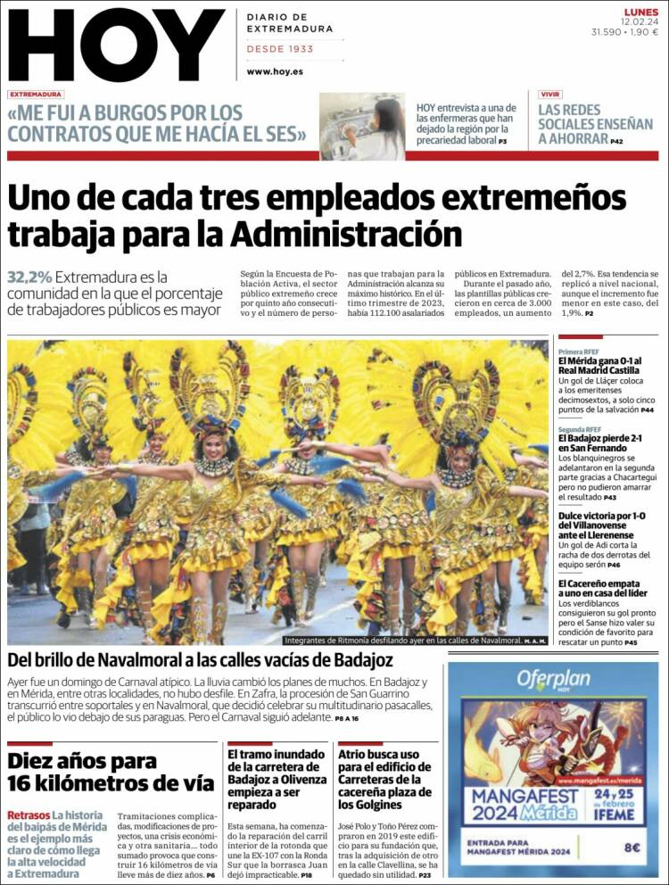 Portada de Hoy - Caceres (España)
